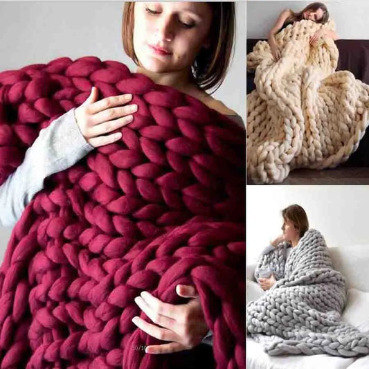 Wool Knitted Blanket