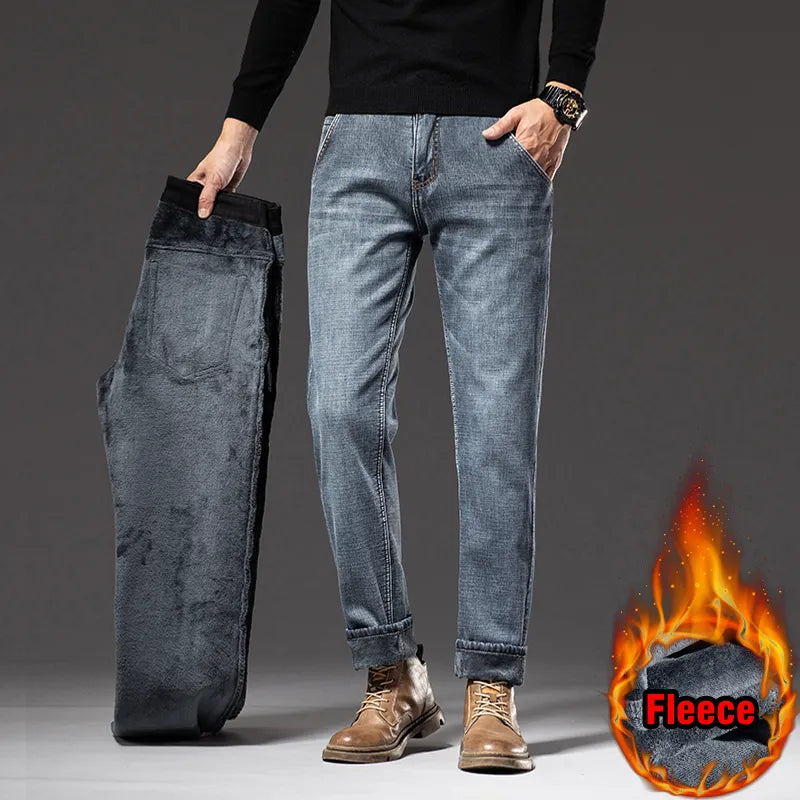 Fleece Denim Jeans