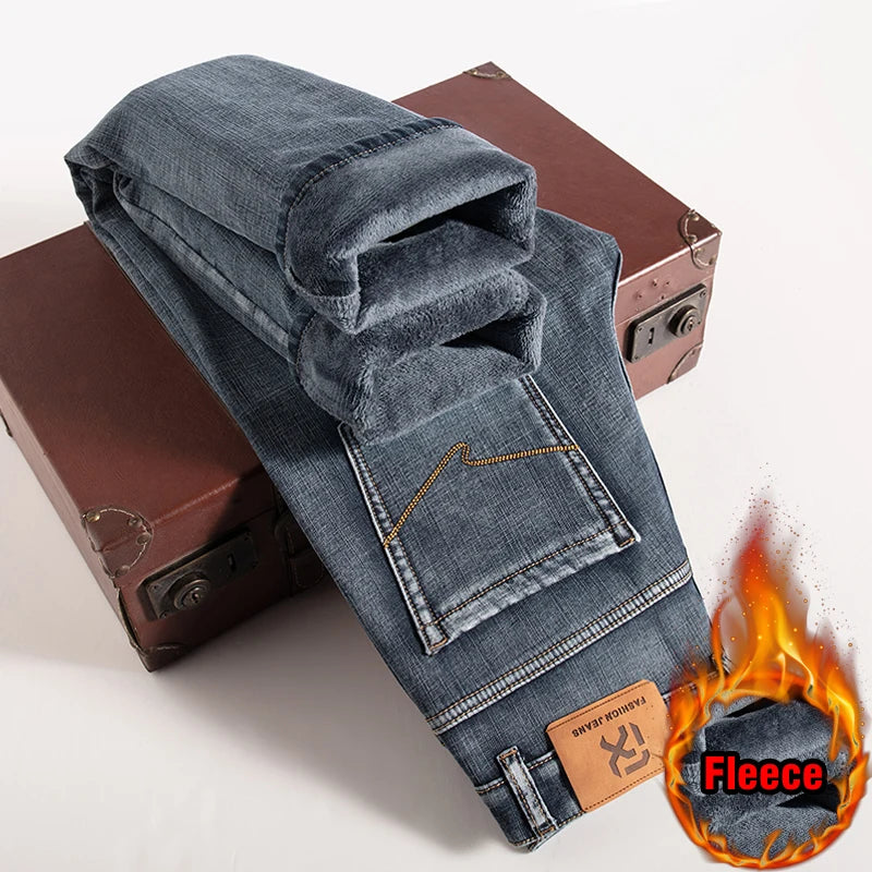 Fleece Denim Jeans