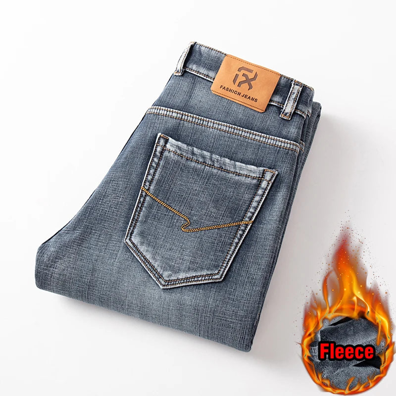 Fleece Denim Jeans