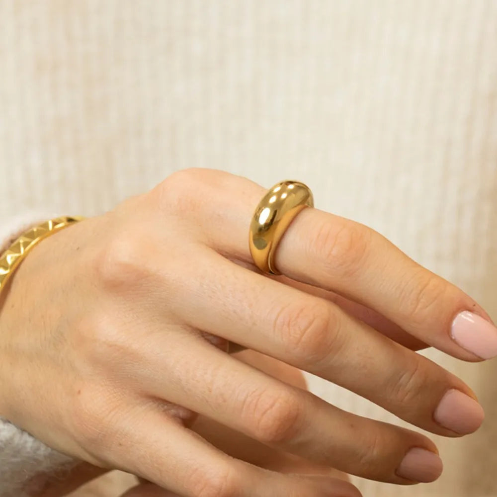 Chunky Geometric Arc Ring