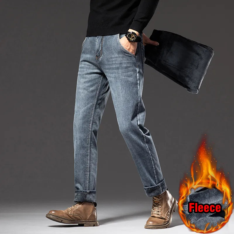 Fleece Denim Jeans