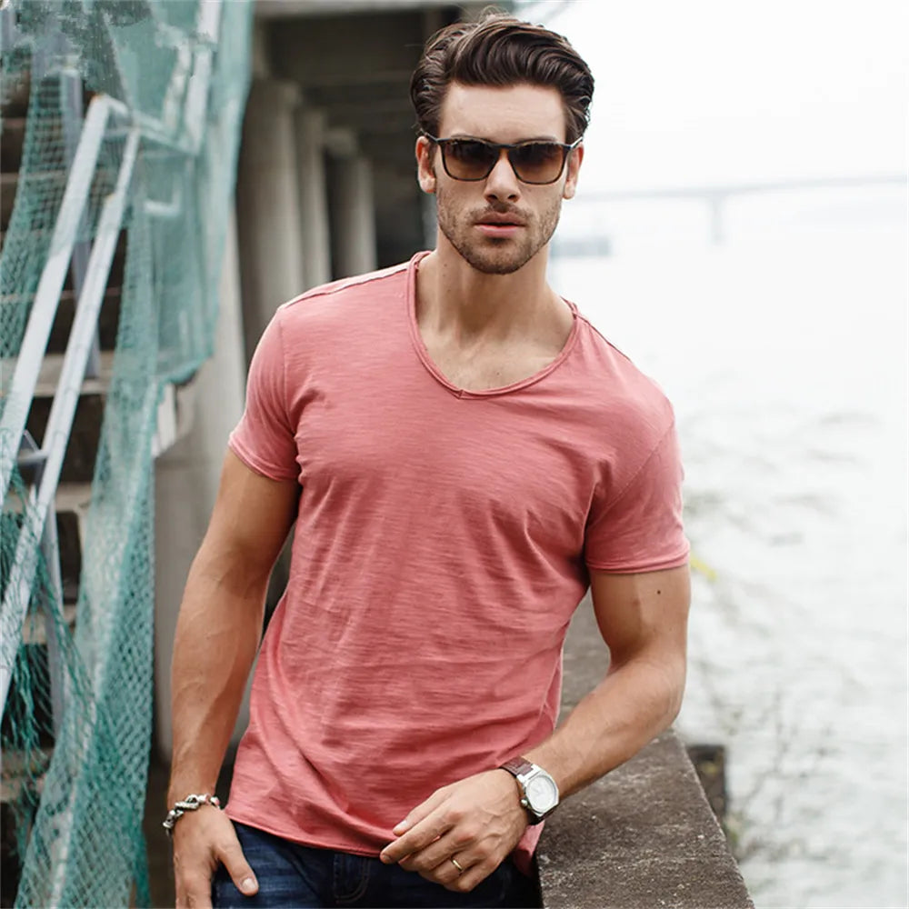 Cotton V-neck Shirt