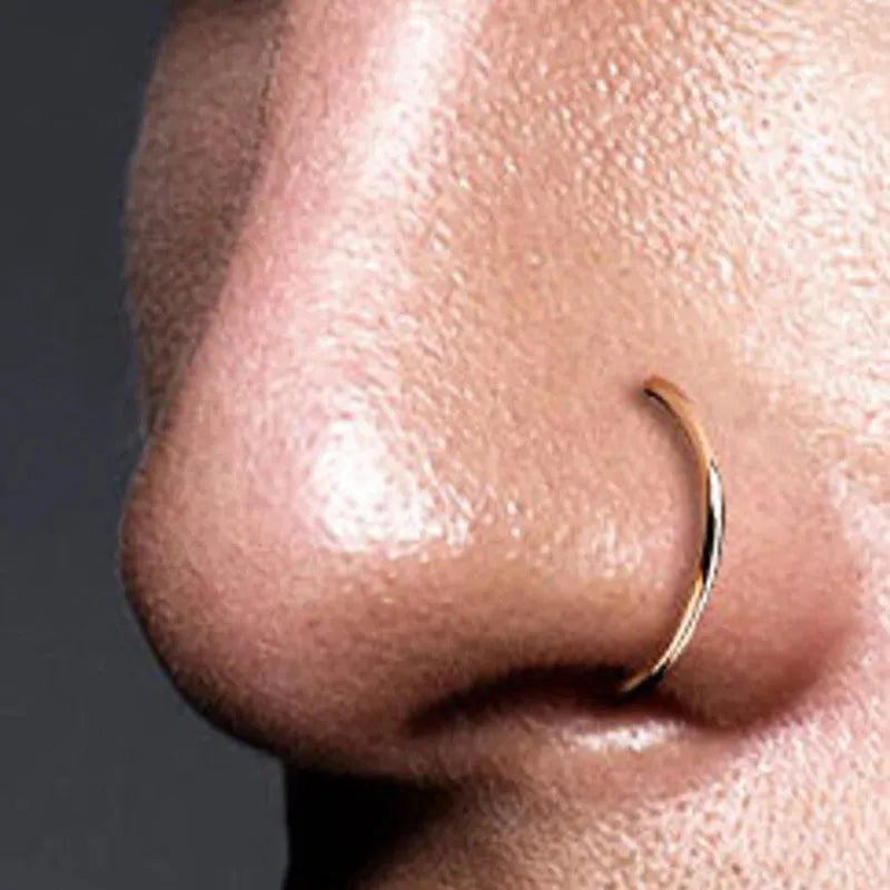 D-Shaped Nose Piercing