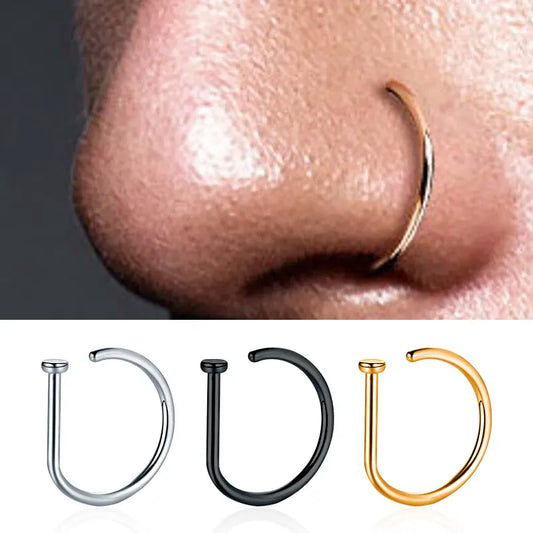 D-Shaped Nose Piercing