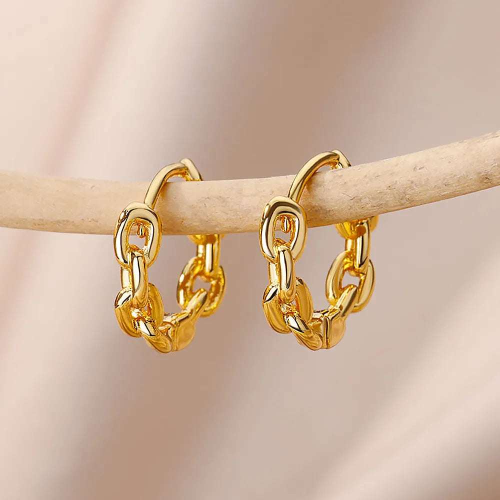 U-Shaped Hoop Earrings