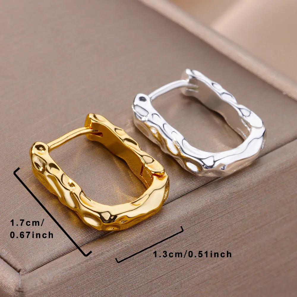 U-Shaped Hoop Earrings