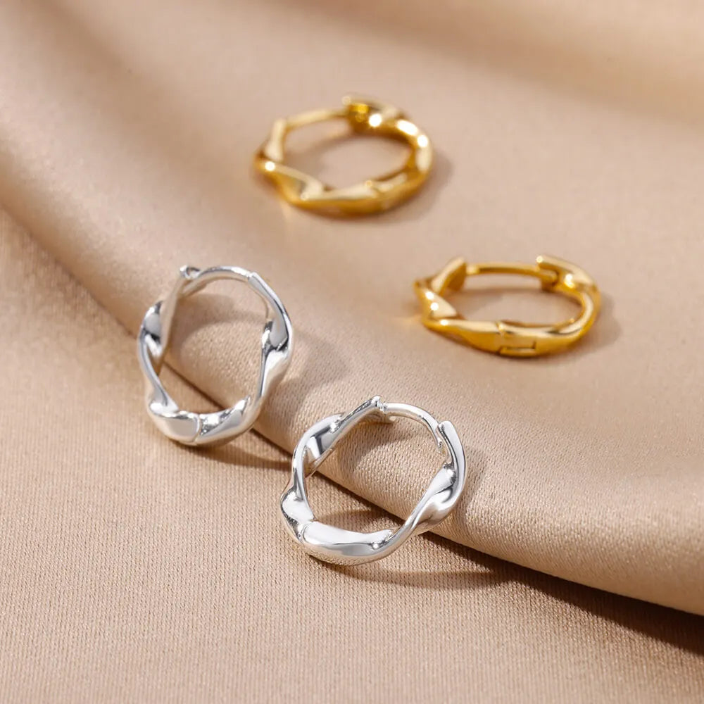 U-Shaped Hoop Earrings